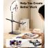 RTAKO ZJ-FP02 Kit Overheard Phone Mount 55cm with Phone Clamp and Ring Light